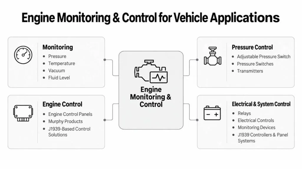 engine monitoring & control for vehicle applications